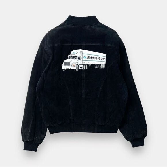 Vtg 90s NOS Summit Letterman Jacket, Suede Leather Varsity School Trucking Lopez - Picture 1 of 7